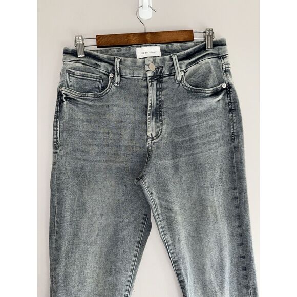 Dear John Jeanne Flare Jeans Middlebrook Stretch Denim Gray Crop Preppy Size 30 - Picture 4 of 14